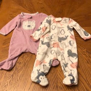 2 Carter’s Just One You- Onesies: Penguins, Seals, Narwhals and Teddy Bear 3M